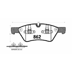 Pastillas de Freno GTX CLASSIC P0862 Mercedes Benz Ml (2006–2008) - imagen 3