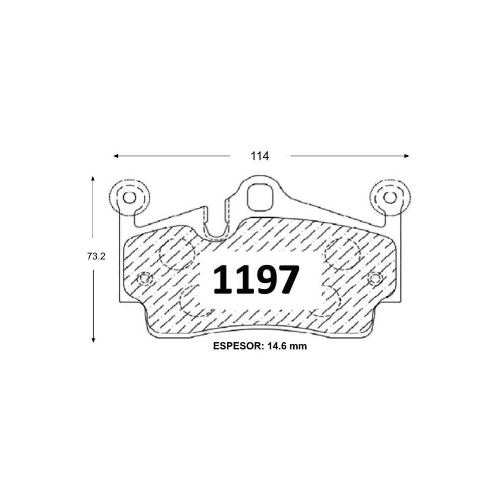 Pastillas de Freno Traseras GTX CLASSIC P1197 Porsche Boxter/Cayman 05/11 - imagen 2