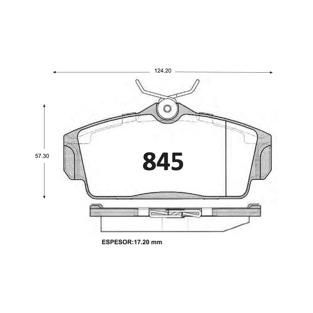 Pastillas de Freno GTX CLASSIC P0845 Nissan Primera Gx (1997–2002) - imagen 2
