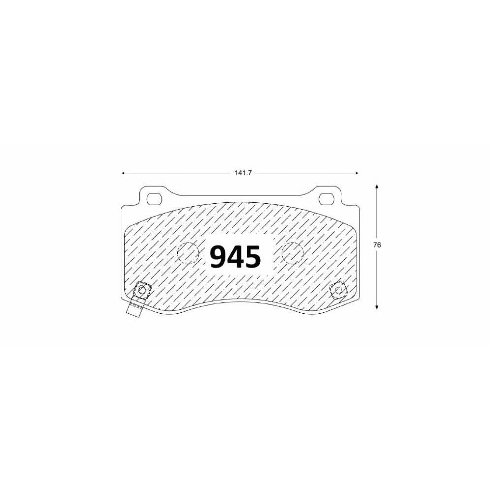 Pastillas de Freno Delanteras GTX CLASSIC P0945 Jeep Grand Cherokee Del 07 - imagen 2