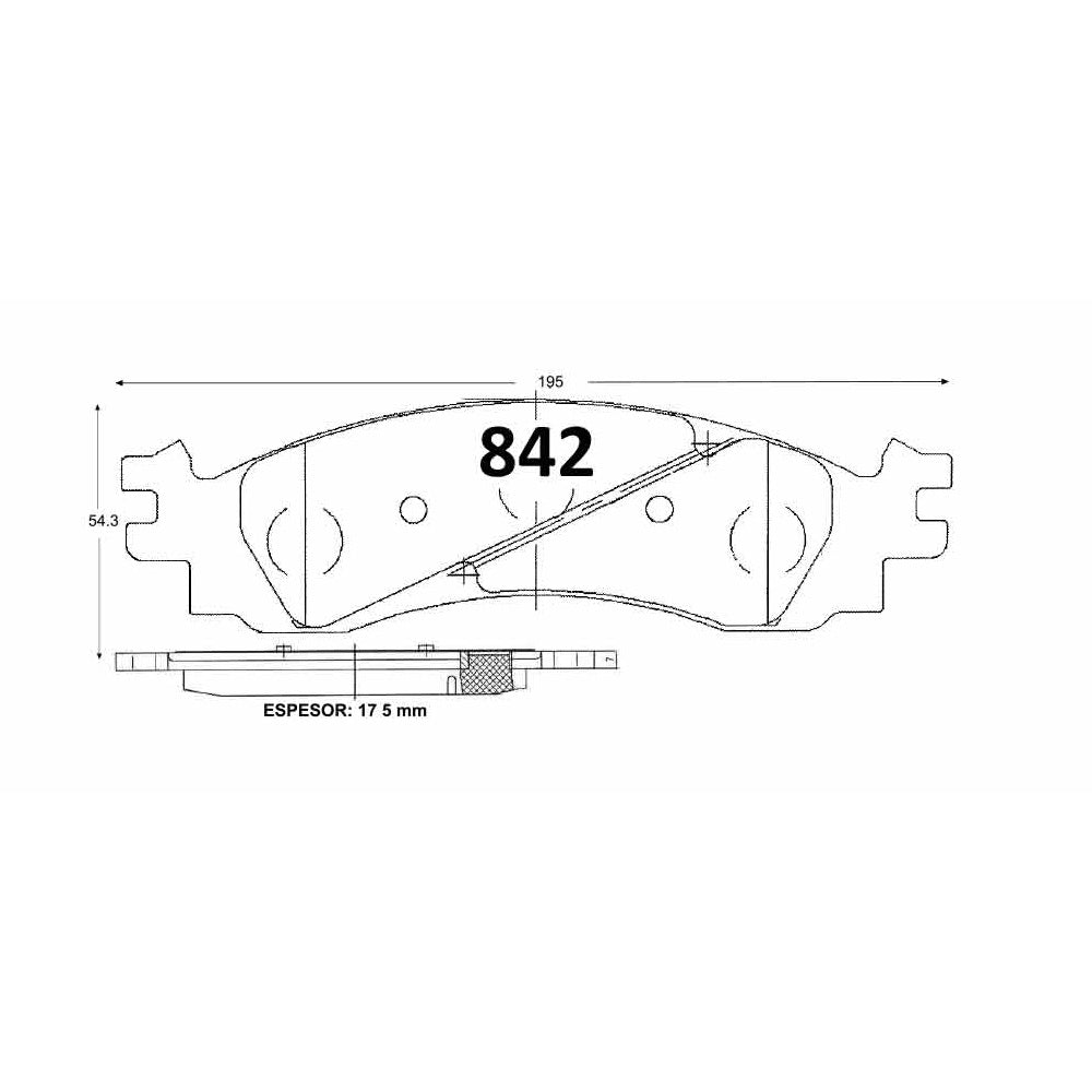 Pastillas de Freno GTX CLASSIC P0842 Ford Explorer Xlt (2006–2010) - imagen 3