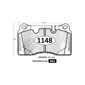 Pastillas de Freno Delanteras GTX CLASSIC P1148 Volkswagen Touareg Tdi (2020–2022) - imagen 3