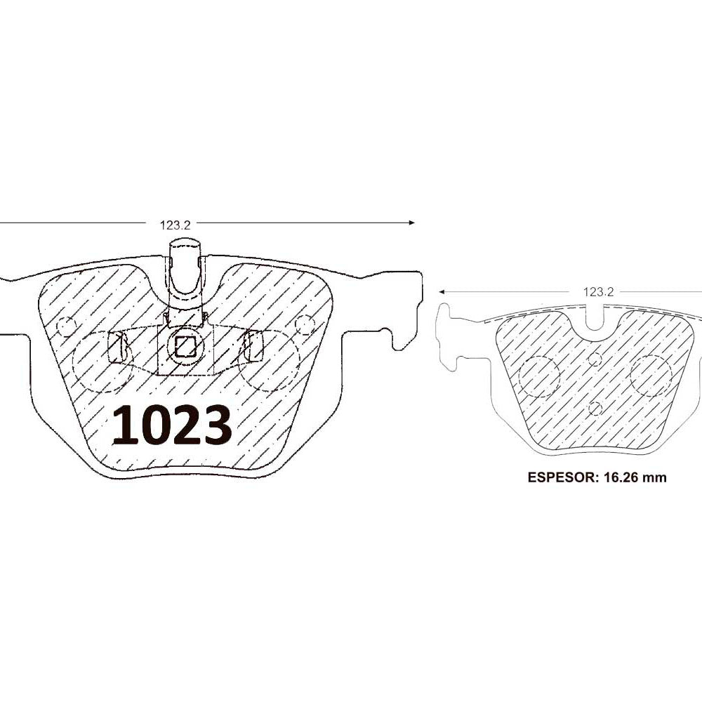 Pastillas de Freno Traseras GTX CLASSIC P1023 Bmw 330i-335i 07 Tras - imagen 3