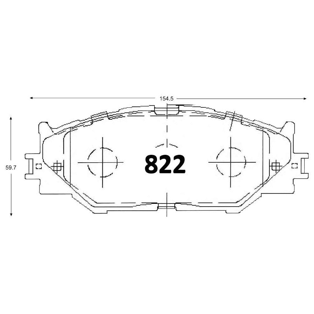 Pastillas de Freno Delanteras GTX CLASSIC P0822 Toyota Lexus 06 - imagen 3