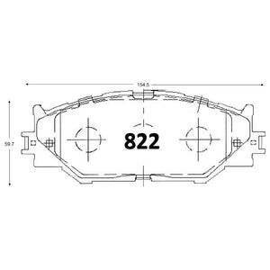 Pastillas de Freno Delanteras GTX CLASSIC P0822 Toyota Lexus 06 - imagen 3