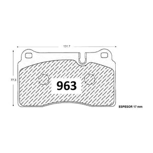 Pastillas de Freno Delanteras GTX CLASSIC P0963 Range Rover Supercharged 06 Del - imagen 2