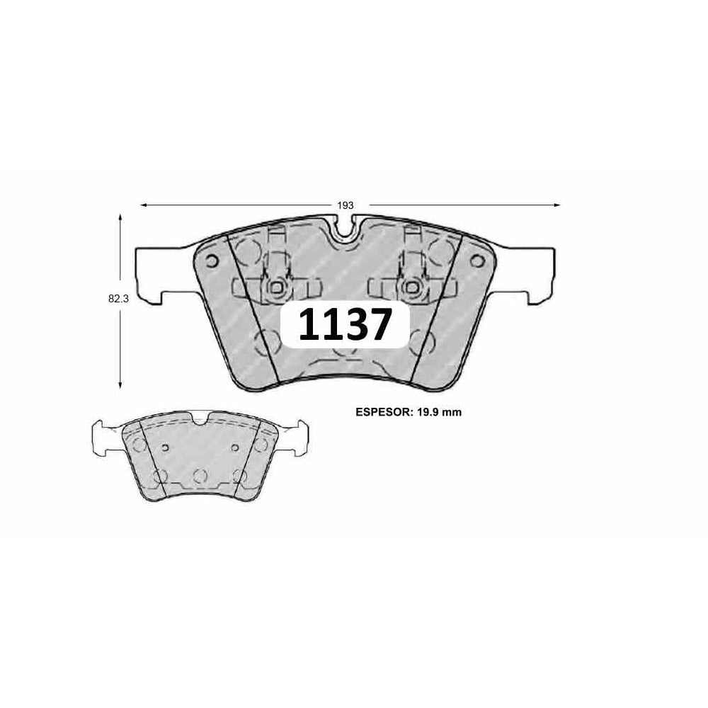 Pastillas de Freno Delanteras GTX CLASSIC P1137 Mercedes Benz Ml-R-63 07-10 - imagen 2