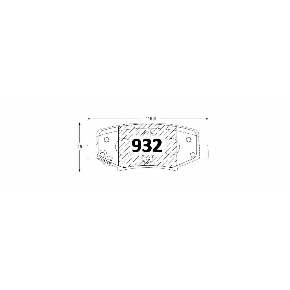 Pastillas de Freno GTX CLASSIC P0932 Jeep Wrangler Unlimited (2007–2017) - imagen 3