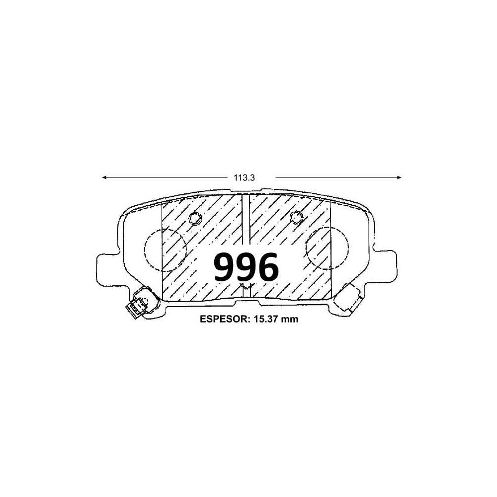 Pastillas de Freno Traseras GTX CLASSIC P0996 Honda Pilot Ex (2009–2015) - imagen 3