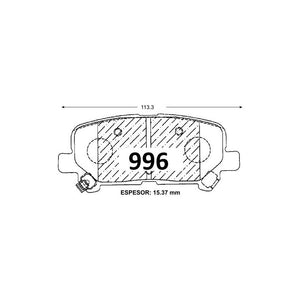 Pastillas de Freno Traseras GTX CLASSIC P0996 Honda Pilot Ex (2009–2015) - imagen 3