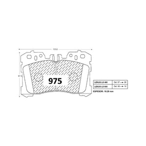 Pastillas de Freno Delanteras GTX CLASSIC P0975 Toyota Lexus Ls 460-600 07 - imagen 2