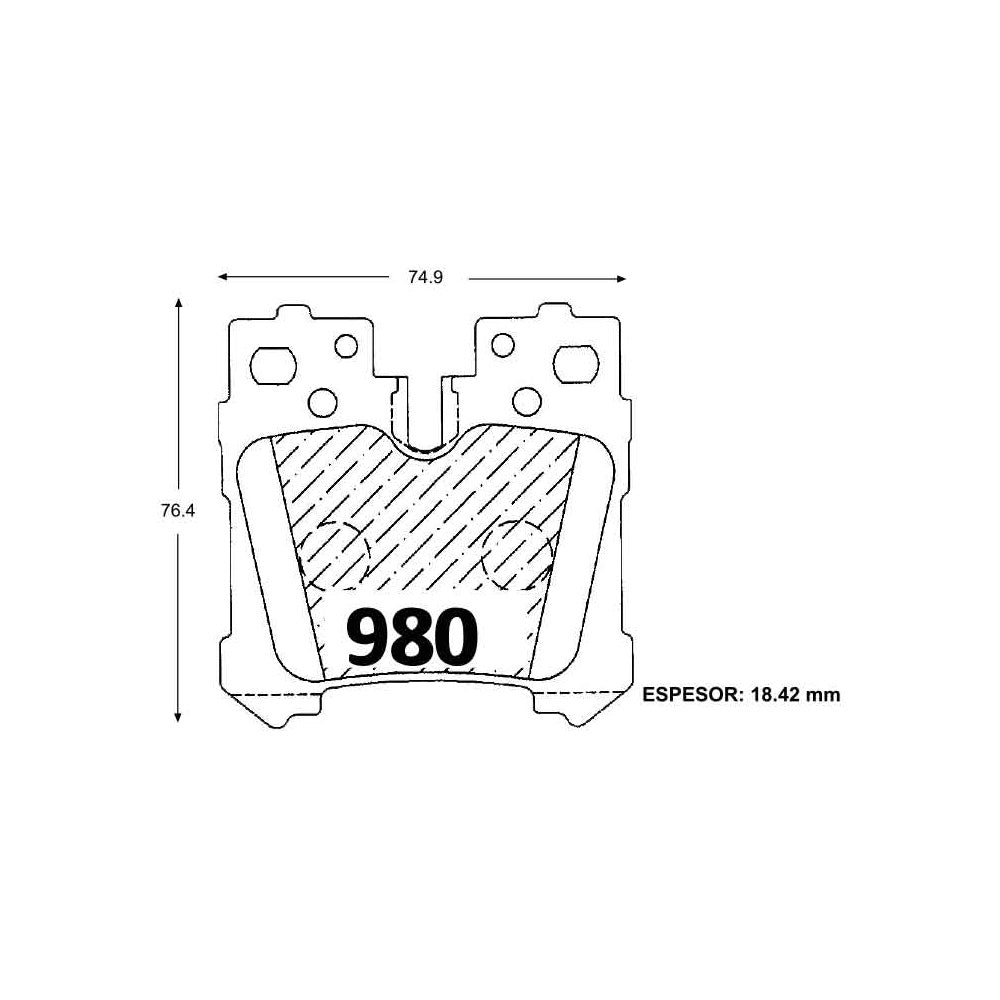 Pastillas de Freno Traseras GTX CLASSIC P0980 Toyota Lexus Ls 460-600 07 - imagen 2