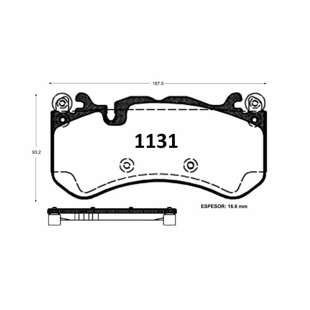 Pastillas de Freno Delanteras GTX CLASSIC P1131 Mercedes Benz C (2020–2022) - imagen 2
