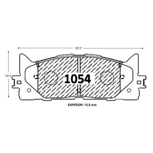 Pastillas de Freno Delanteras GTX CLASSIC P1054 Toyota Camry-Avalon 07 - imagen 3