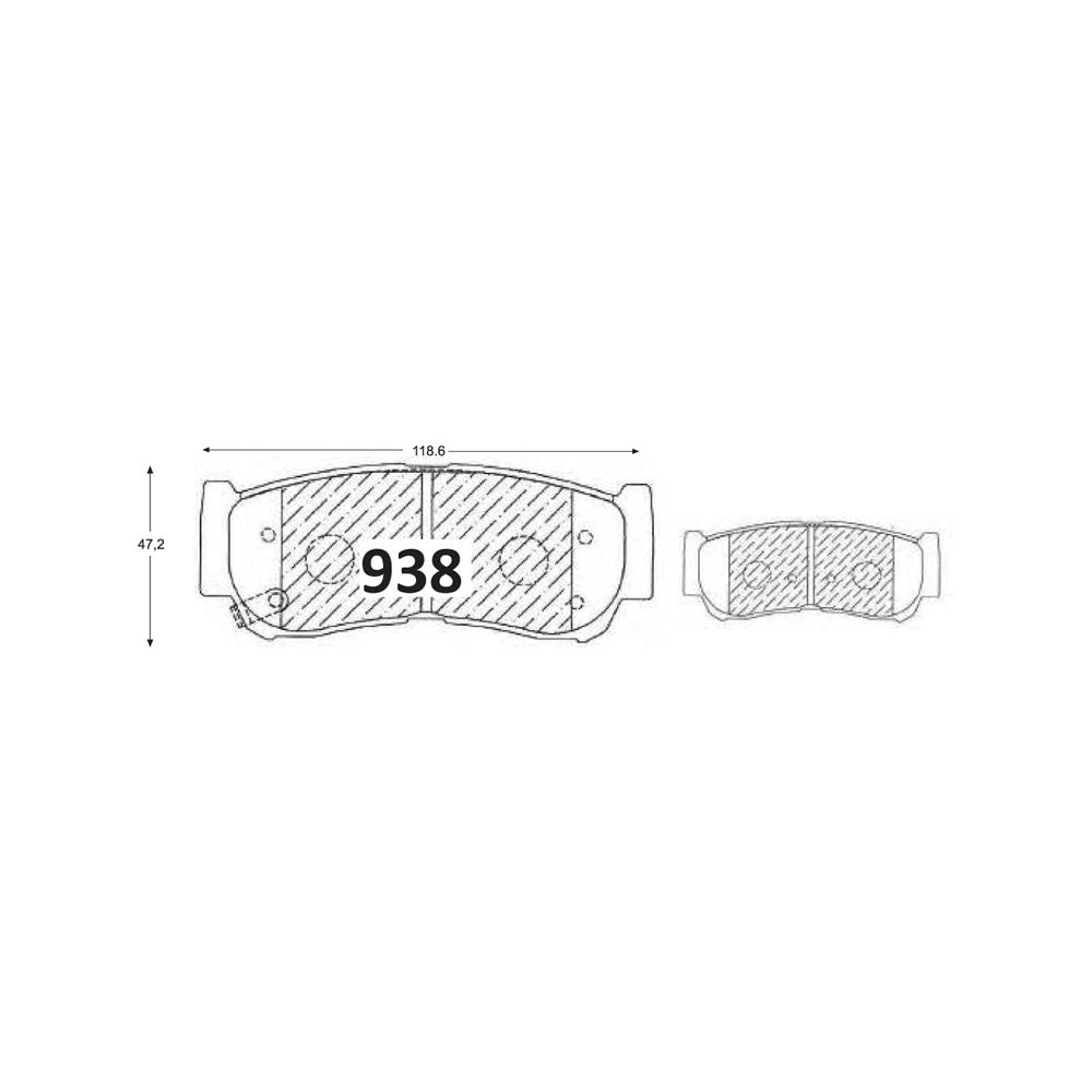 Pastillas de Freno ITAL BRAKES PM P0938 Maxus T60 Dcab (2020–2022) - imagen 3