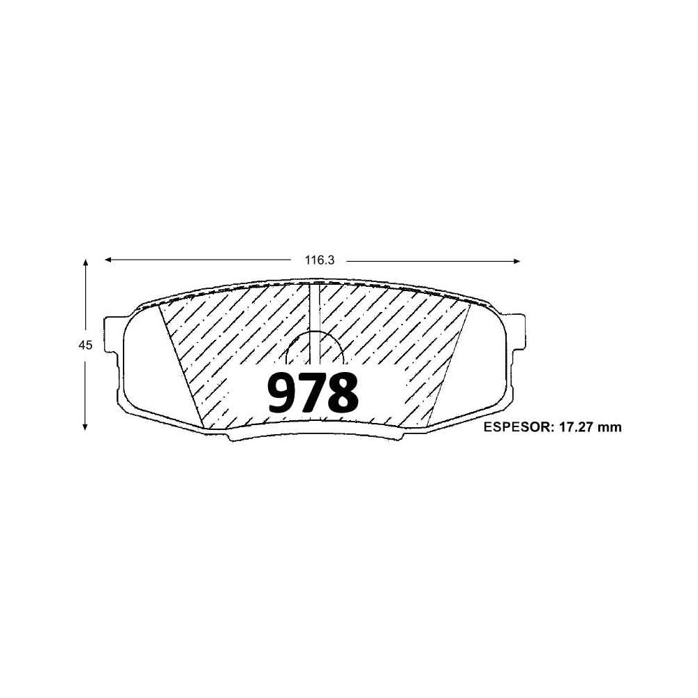 Pastillas de Freno Traseras GTX CLASSIC P0978 Toyota Tundra Dcab (2010–2021) - imagen 3