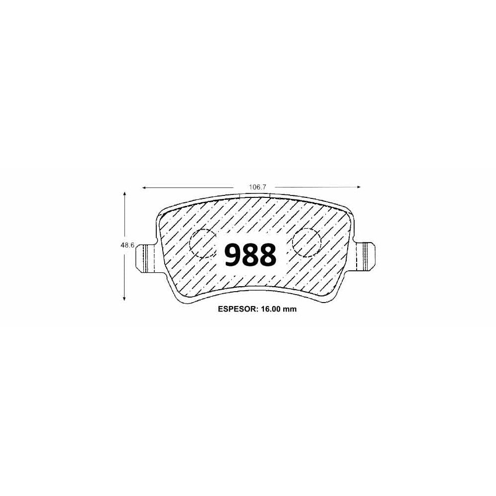 Pastillas de Freno Traseras GTX CLASSIC P0988 Volvo S60 Ii (2020–2021) - imagen 3