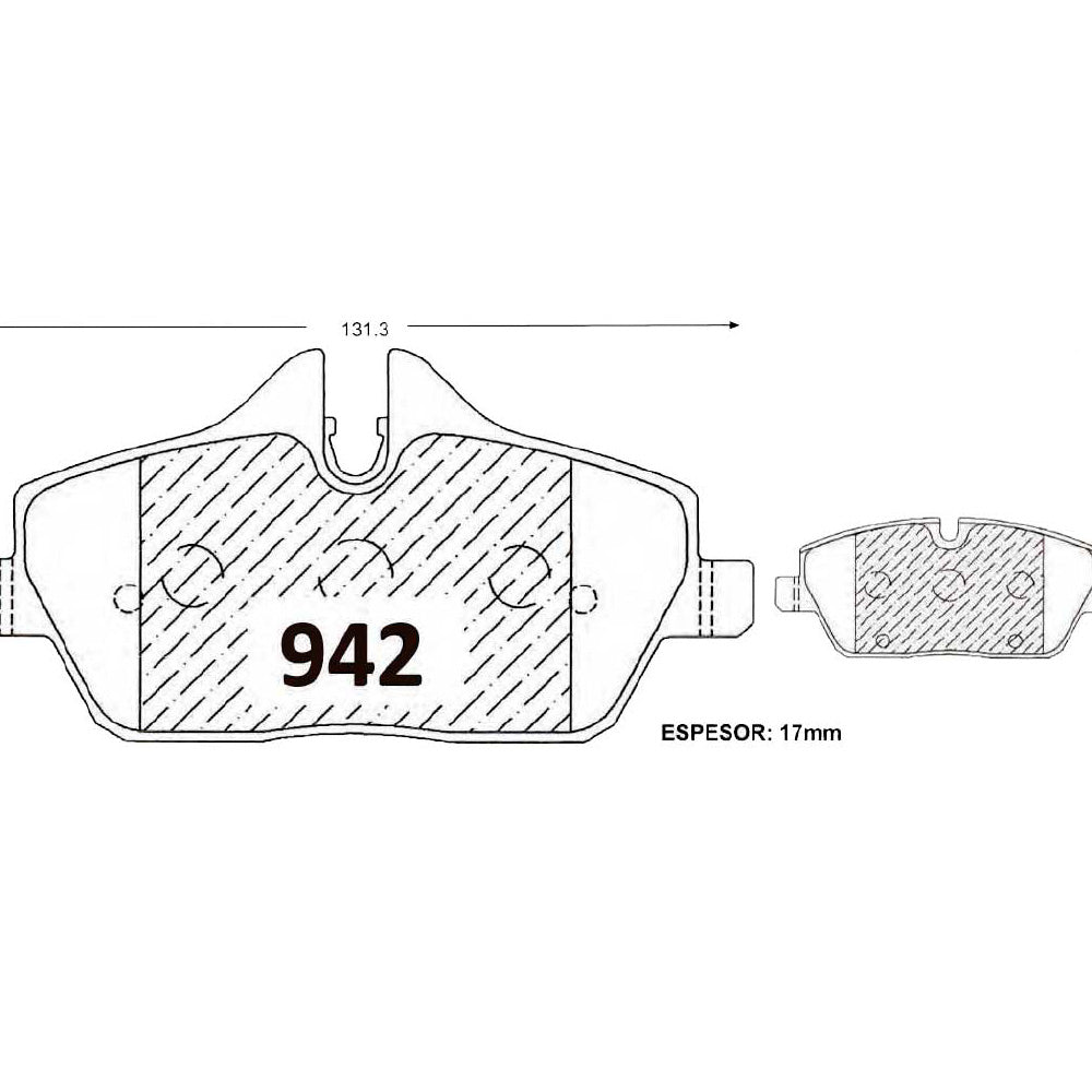 Pastillas de Freno Delanteras GTX CLASSIC P0942 Mini Cooper Del 07/11 - imagen 3