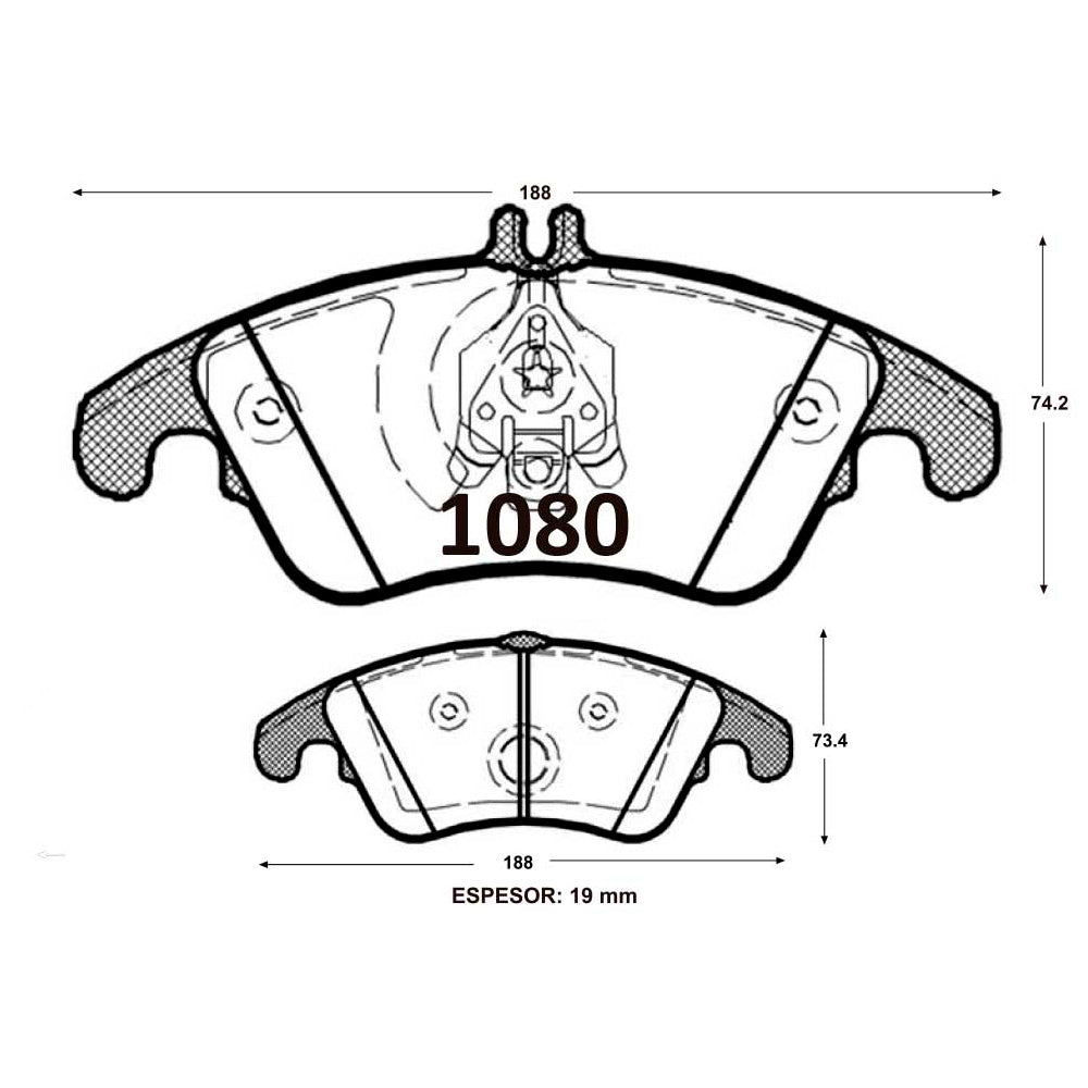 Pastillas de Freno Delanteras GTX CLASSIC P1080 Audi A-4-A5 09 - imagen 2