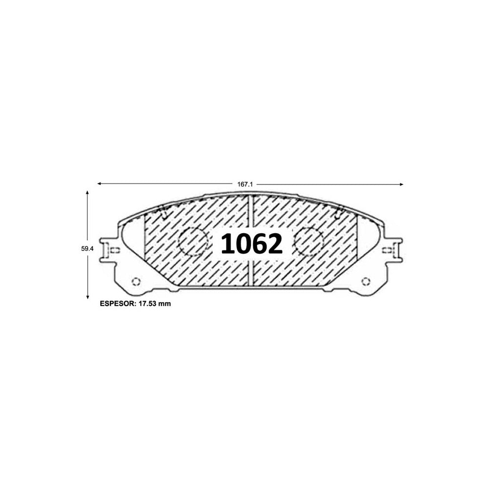 Pastillas de Freno Delanteras GTX CLASSIC P1062 Toyota Highlander 08 - imagen 3