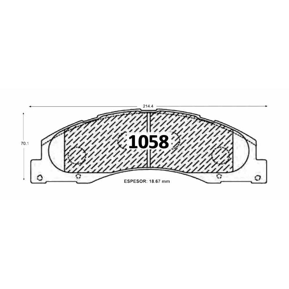 Pastillas de Freno Delanteras GTX CLASSIC P1058 Ford E-150/250/350 08 - imagen 2