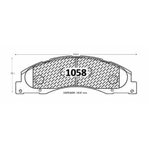 Pastillas de Freno Delanteras GTX CLASSIC P1058 Ford E-150/250/350 08 - imagen 2