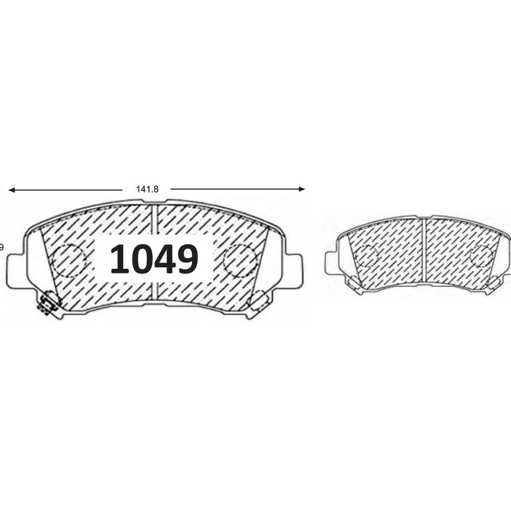 Pastillas de Freno Delanteras GTX CLASSIC P1049 Nissan Qashqai 2.0 (2010–2014) - imagen 3