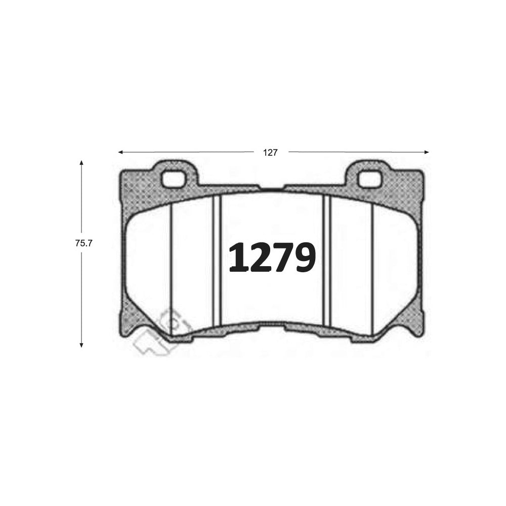 Pastillas de Freno Delanteras GTX CLASSIC P1279 Nissan 370z 2010 - imagen 3
