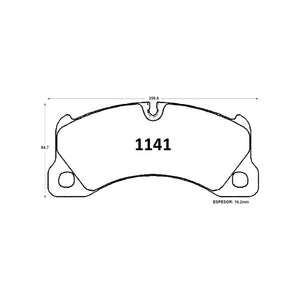 Pastillas de Freno Delanteras GTX CLASSIC P1141 Volkswagen - Porsche 08 - imagen 3