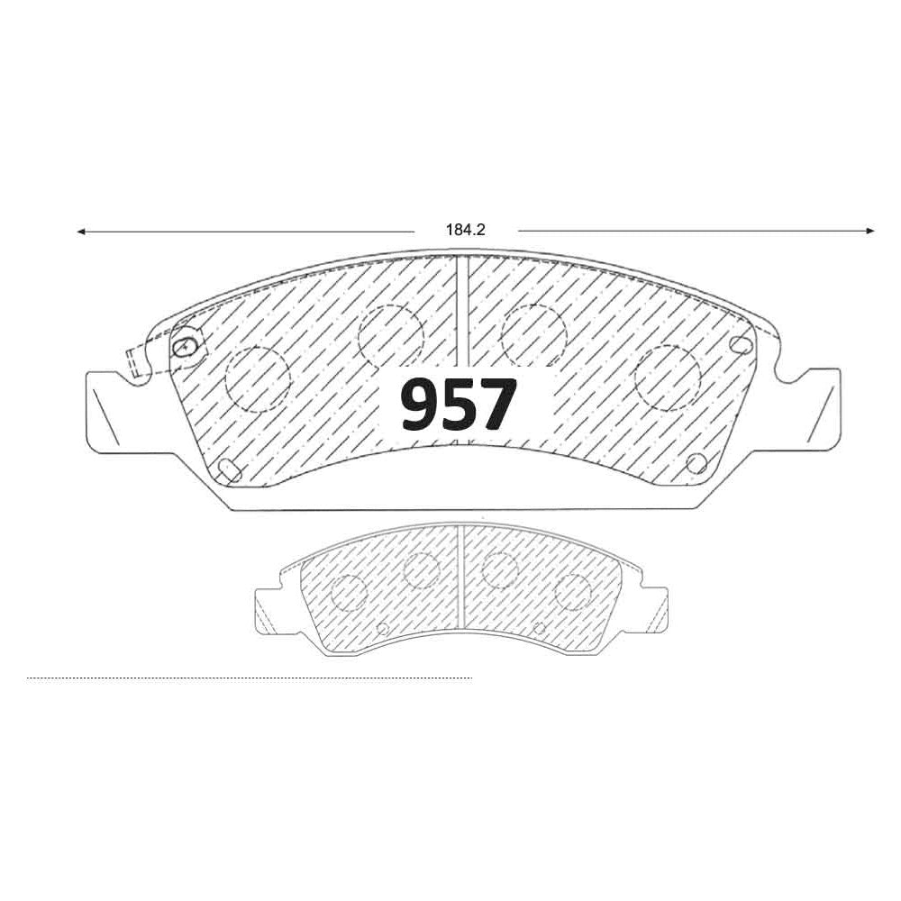 Pastillas de Freno Delanteras GTX CLASSIC P0957 Chevrolet Suburban Lt (2020–2021) - imagen 3