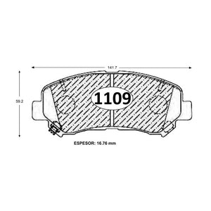Pastillas de Freno Delanteras GTX CLASSIC P1109 Nissan Qashqai 2.0 (2010–2014) - imagen 3