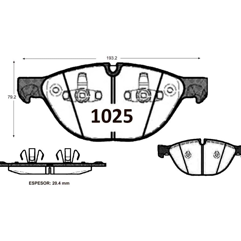Pastillas de Freno Delanteras GTX CLASSIC P1025 Bmw X6 M50i (2020–2022) - imagen 2
