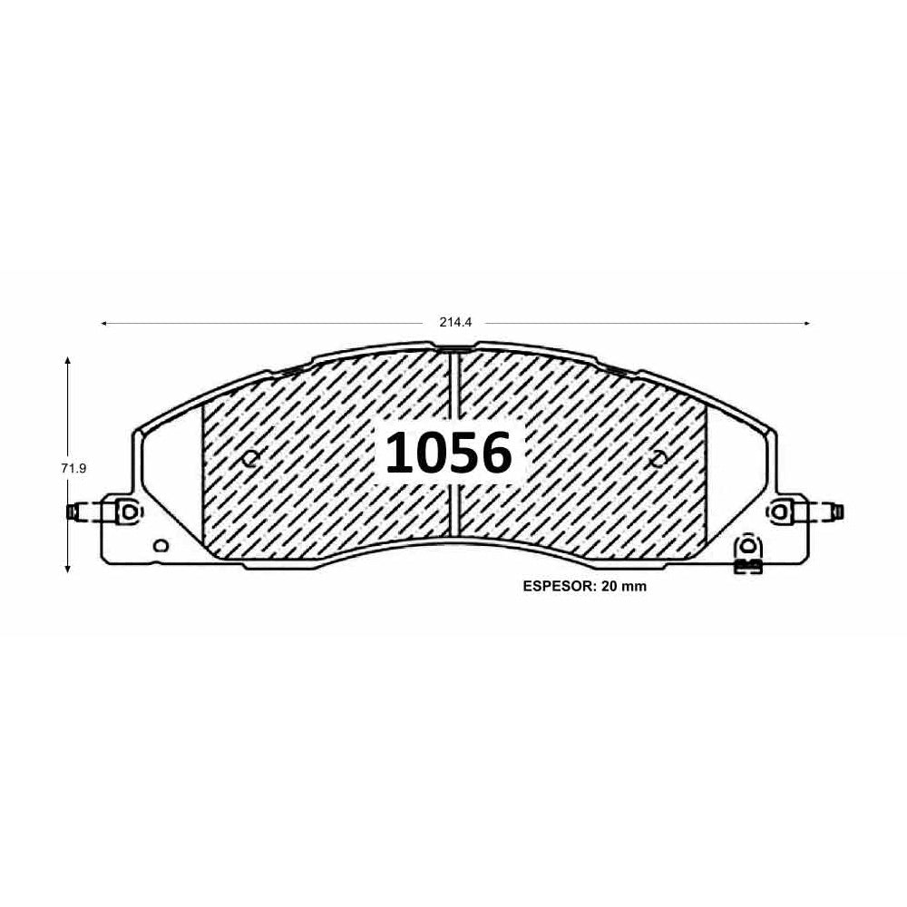 Pastillas de Freno Delanteras GTX CLASSIC P1056 Dodge Ram 2500-3500 09 - imagen 3