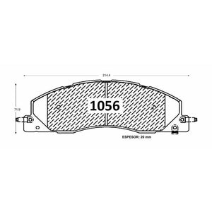 Pastillas de Freno Delanteras GTX CLASSIC P1056 Dodge Ram 2500-3500 09 - imagen 3