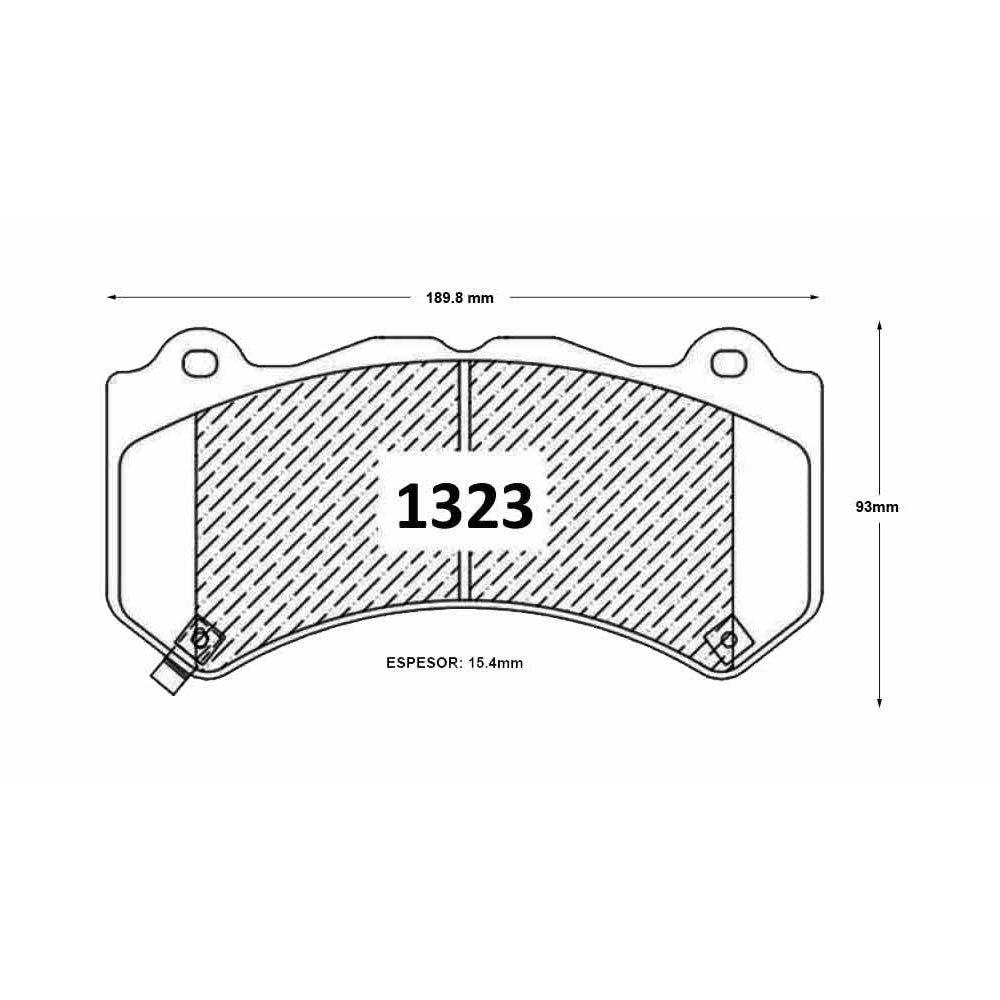 Pastillas de Freno Delanteras GTX CLASSIC P1323 Jeep Grand Cherokee Del 2015 - imagen 3