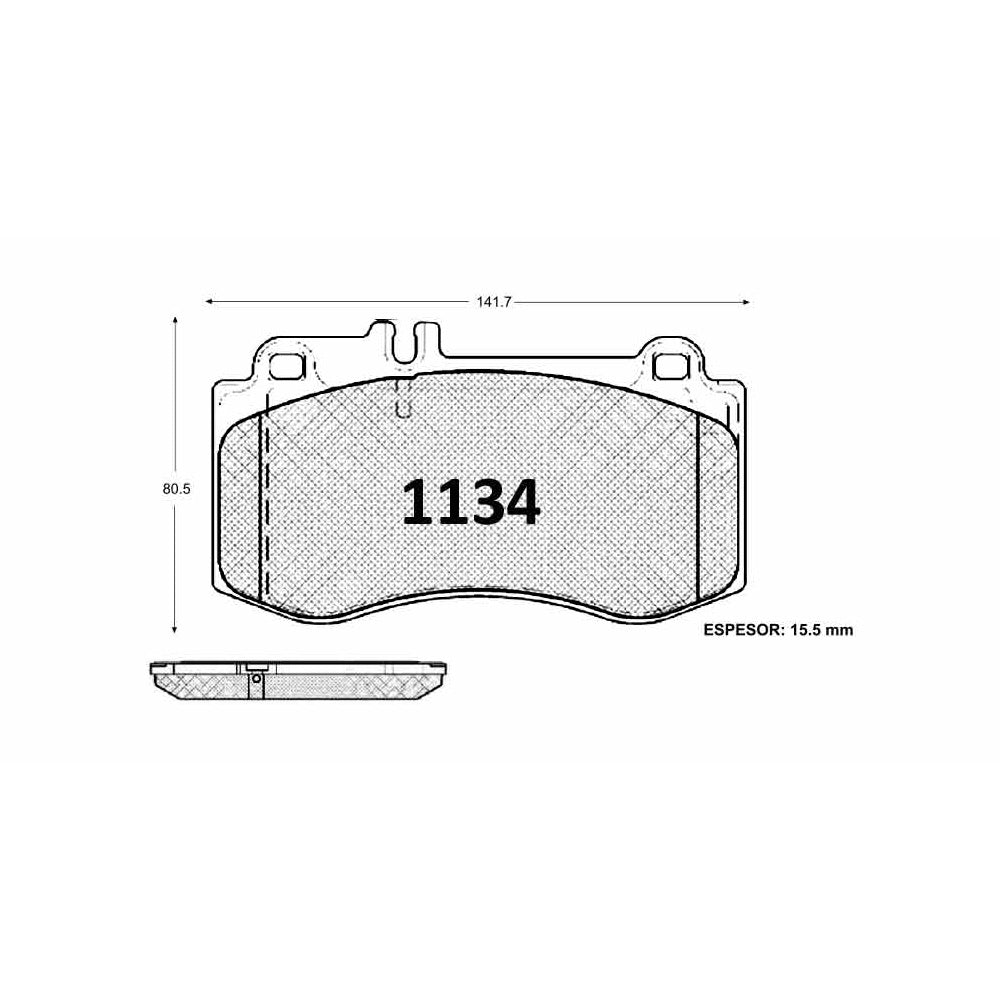 Pastillas de Freno Delanteras GTX CLASSIC P1134 Mercedes Benz Cls (2013) - imagen 2