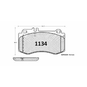 Pastillas de Freno Delanteras GTX CLASSIC P1134 Mercedes Benz Cls (2013) - imagen 2