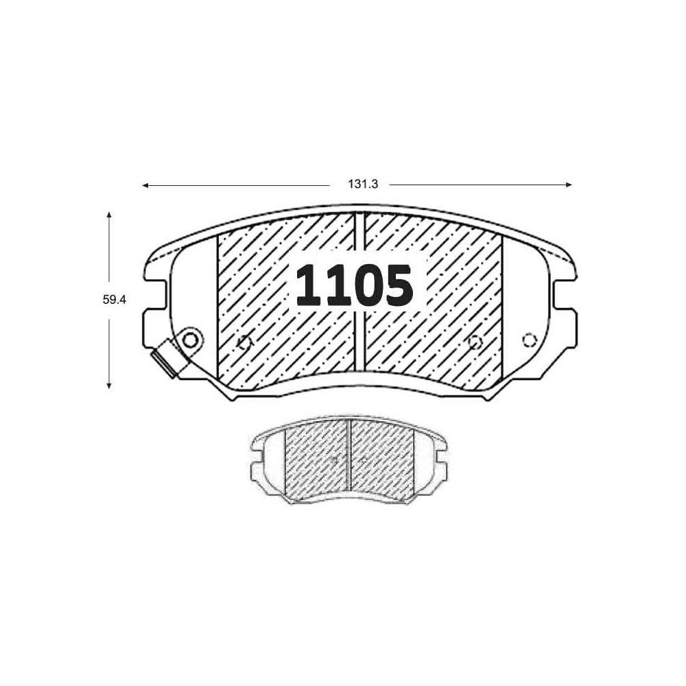 Pastillas de Freno Delanteras GTX CLASSIC P1105 Chevrolet Equinox 10 - imagen 3