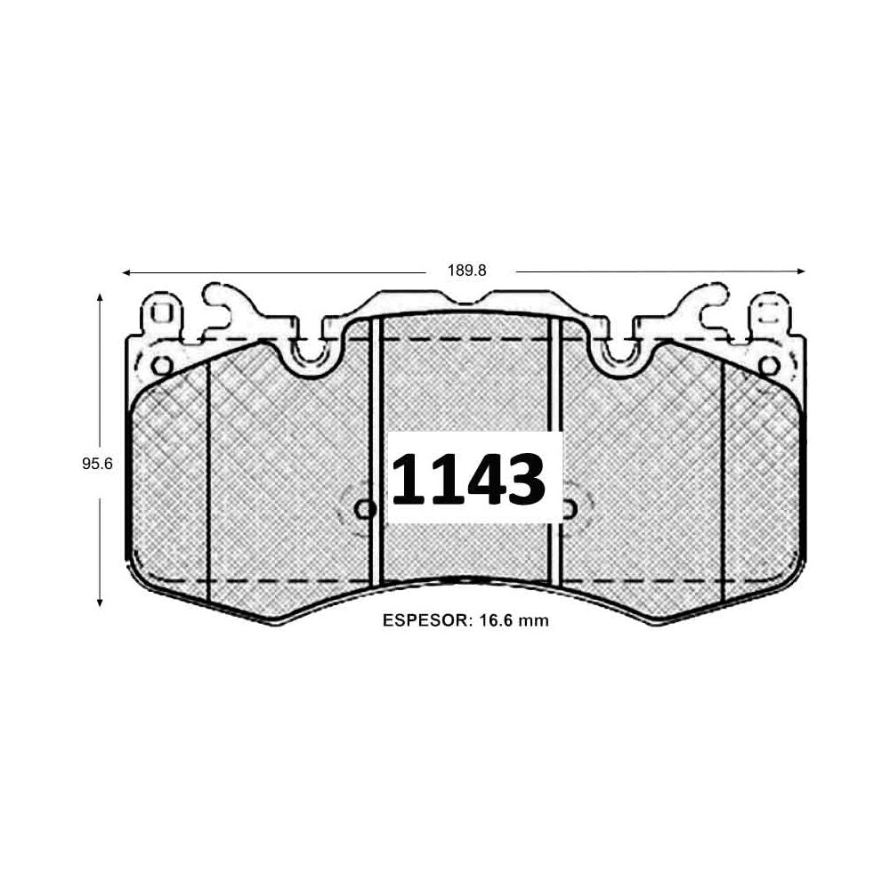 Pastillas de Freno Delanteras GTX CLASSIC P1143 Range Rover 10 - imagen 2