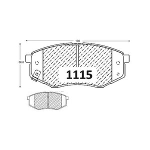 Pastillas de Freno Delanteras GTX CLASSIC P1115 Hyundai New Tucson (2010–2015) - imagen 3