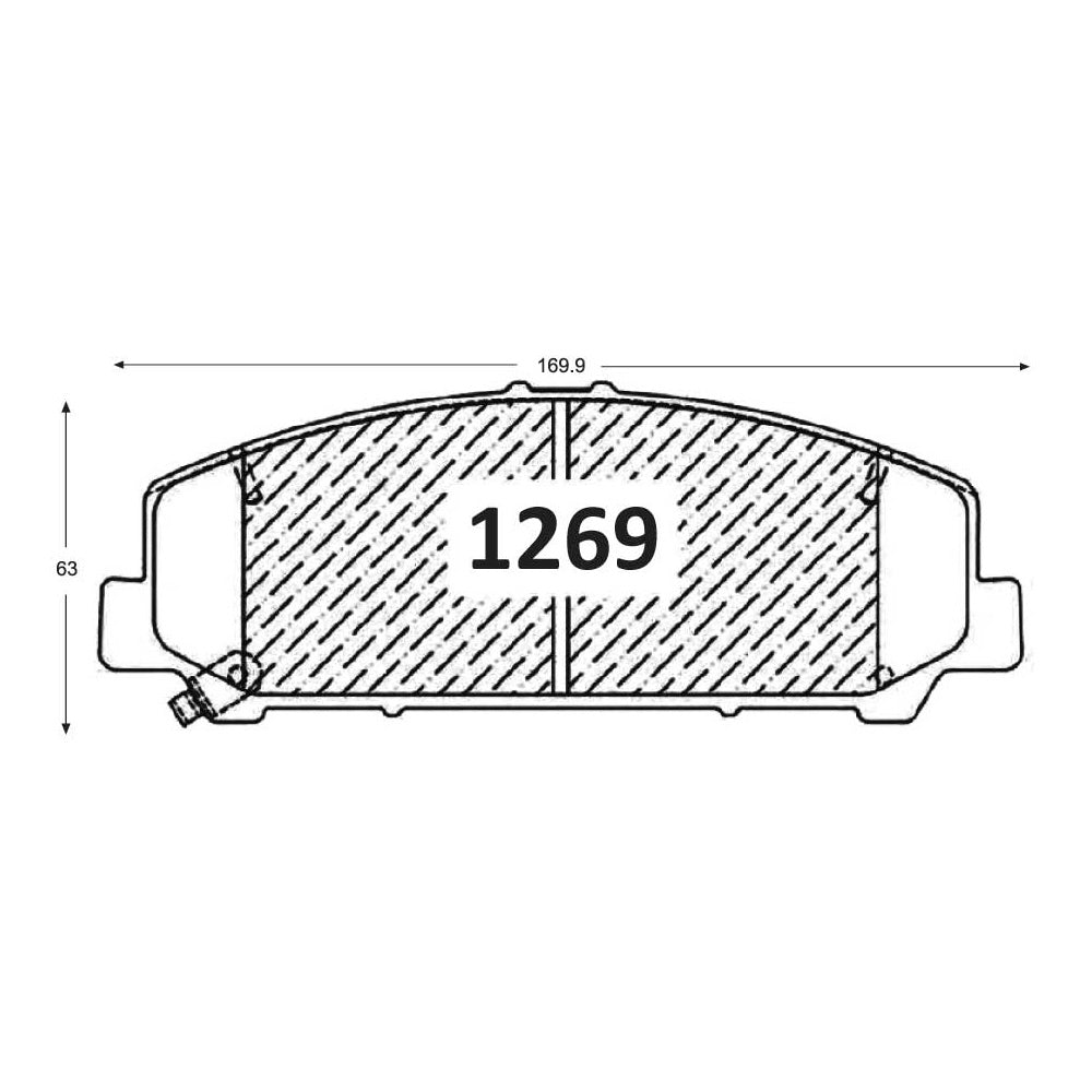 Pastillas de Freno Delanteras GTX CLASSIC P1269 Nissan Armada 4x4 (2020) - imagen 2