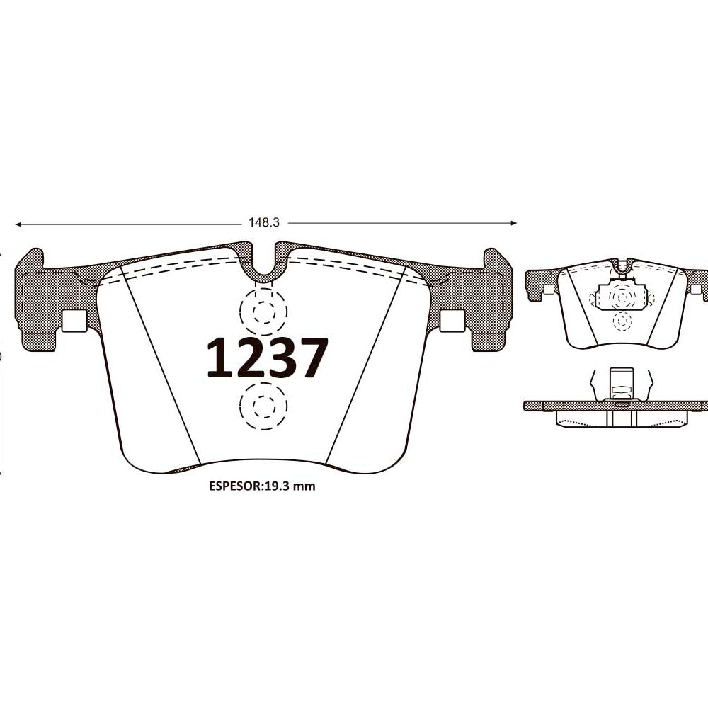 Pastillas de Freno Delanteras GTX CLASSIC P1237 Bmw X3 13- - imagen 3