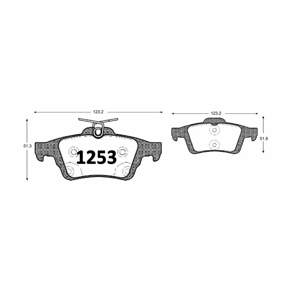 Pastillas de Freno Traseras ITAL BRAKES PM P1253 Ford New Escape (2013–2022) - imagen 3