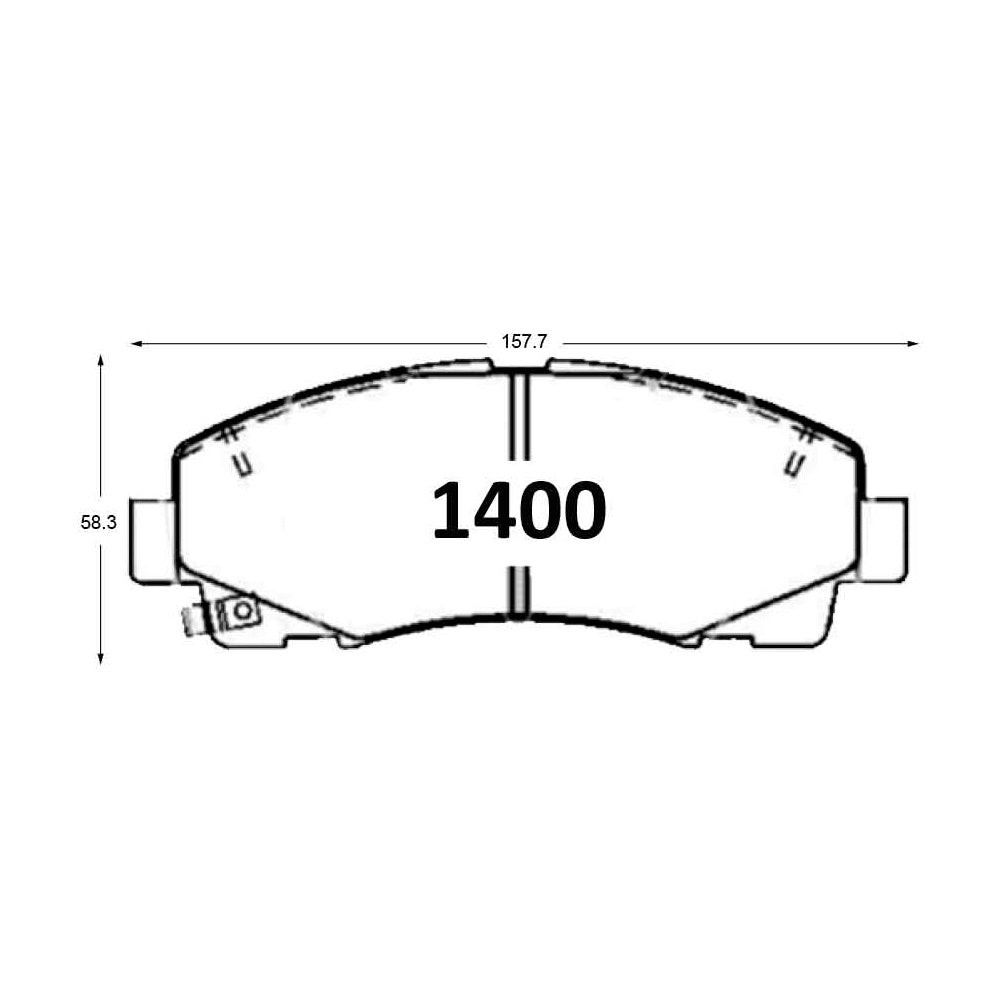 Pastillas de Freno Delanteras GTX CLASSIC P1400 Honda Ridgeline 12/14 - imagen 2