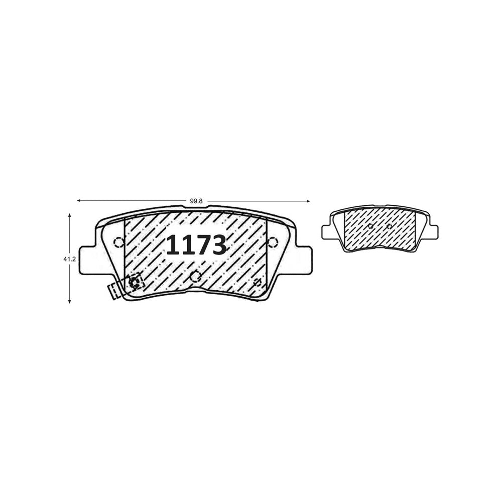 Pastillas de Freno Traseras GTX CLASSIC P1173 Hyundai Elantra Gls (2011–2018) - imagen 3