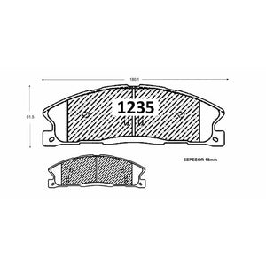 Pastillas de Freno Delanteras GTX CLASSIC P1235 Ford Explorer Xlt (2013–2014) - imagen 3