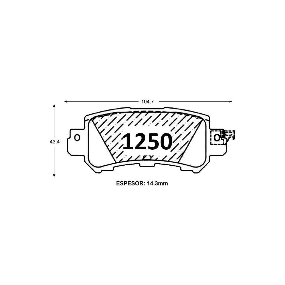Pastillas de Freno Traseras ITAL BRAKES PM P1250 Mazda Cx 5 (2013–2019) - imagen 3