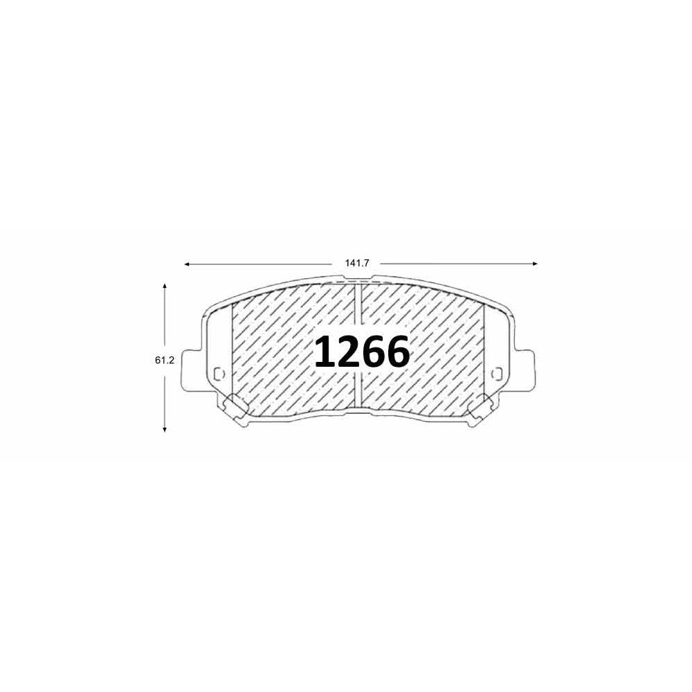 Pastillas de Freno Delanteras GTX CLASSIC P1266 Jeep Cherokee Ltd (2020–2021) - imagen 3