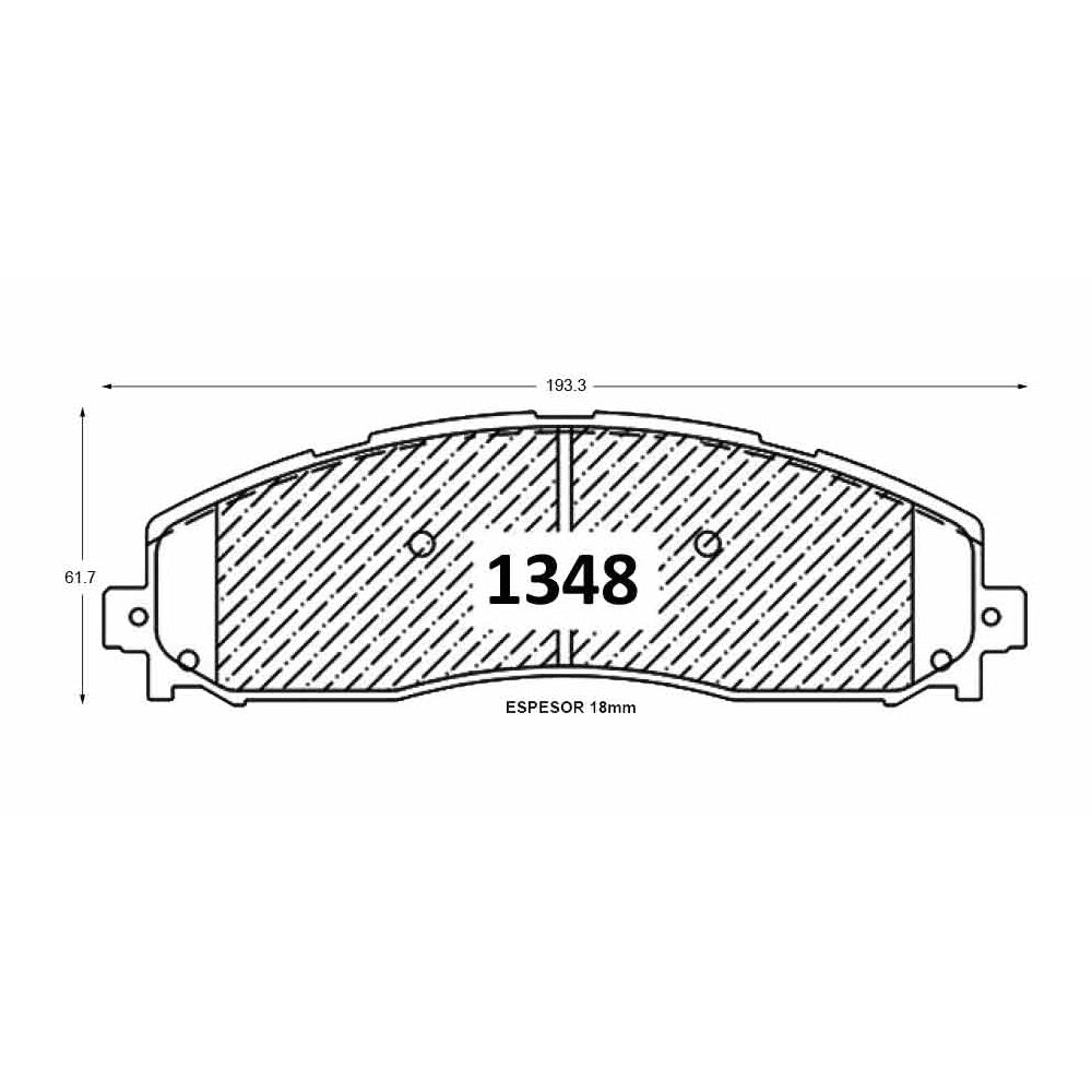 Pastillas de Freno Traseras GTX CLASSIC P1348 Ford F250 4x4 (2022) - imagen 3