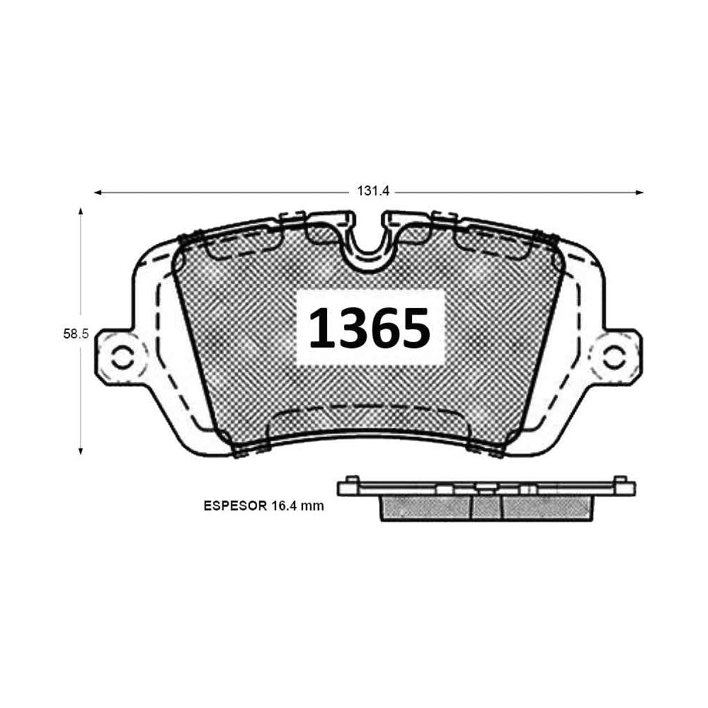 Pastillas de Freno Traseras GTX CLASSIC P1365 Citroen C5 Aircross (2021) - imagen 2